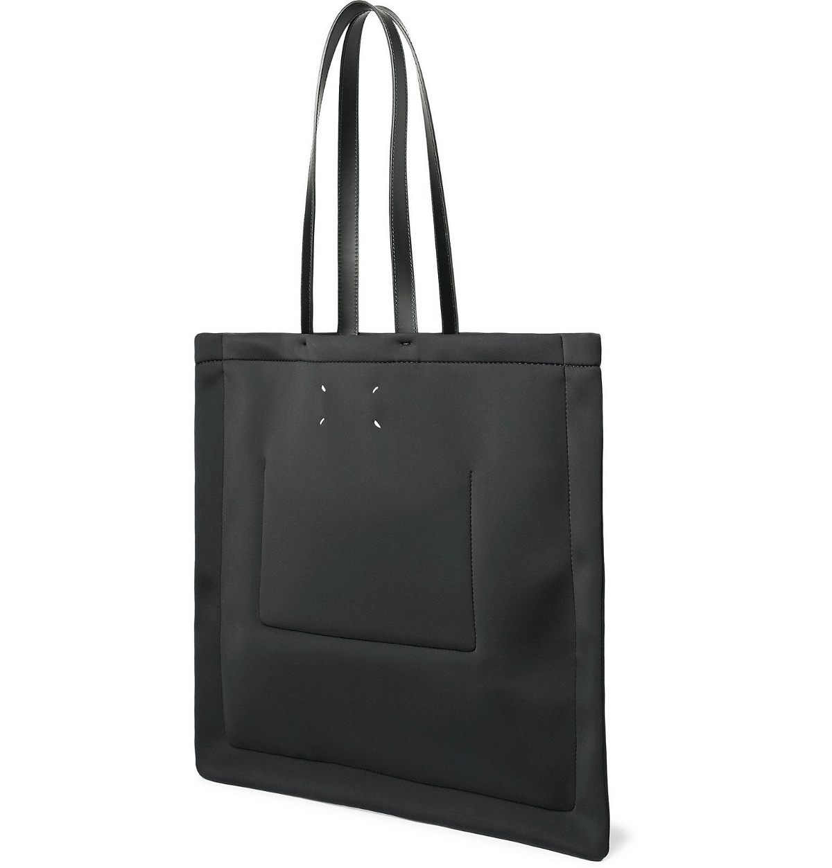 Maison Margiela - Leather-Trimmed Logo-Appliquéd Neoprene Tote Bag