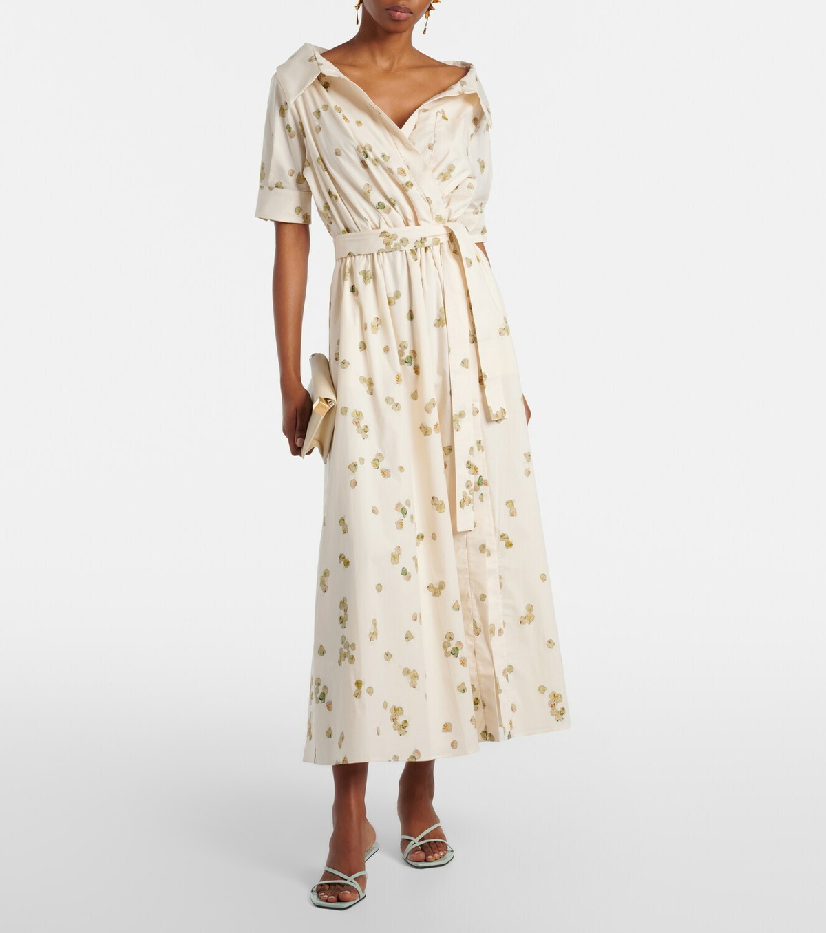 Altuzarra Lydia floral cotton-blend wrap dress