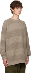 Jan-Jan Van Essche Gray O-Project Sartuul Sheep Yarn Crewneck Sweater