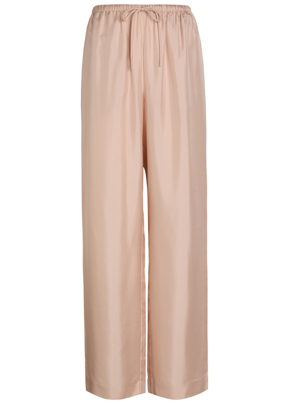 Photo: Rohe Drawstring Straight-leg Silk Trousers Rose