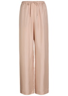 Rohe Drawstring Straight-leg Silk Trousers Rose