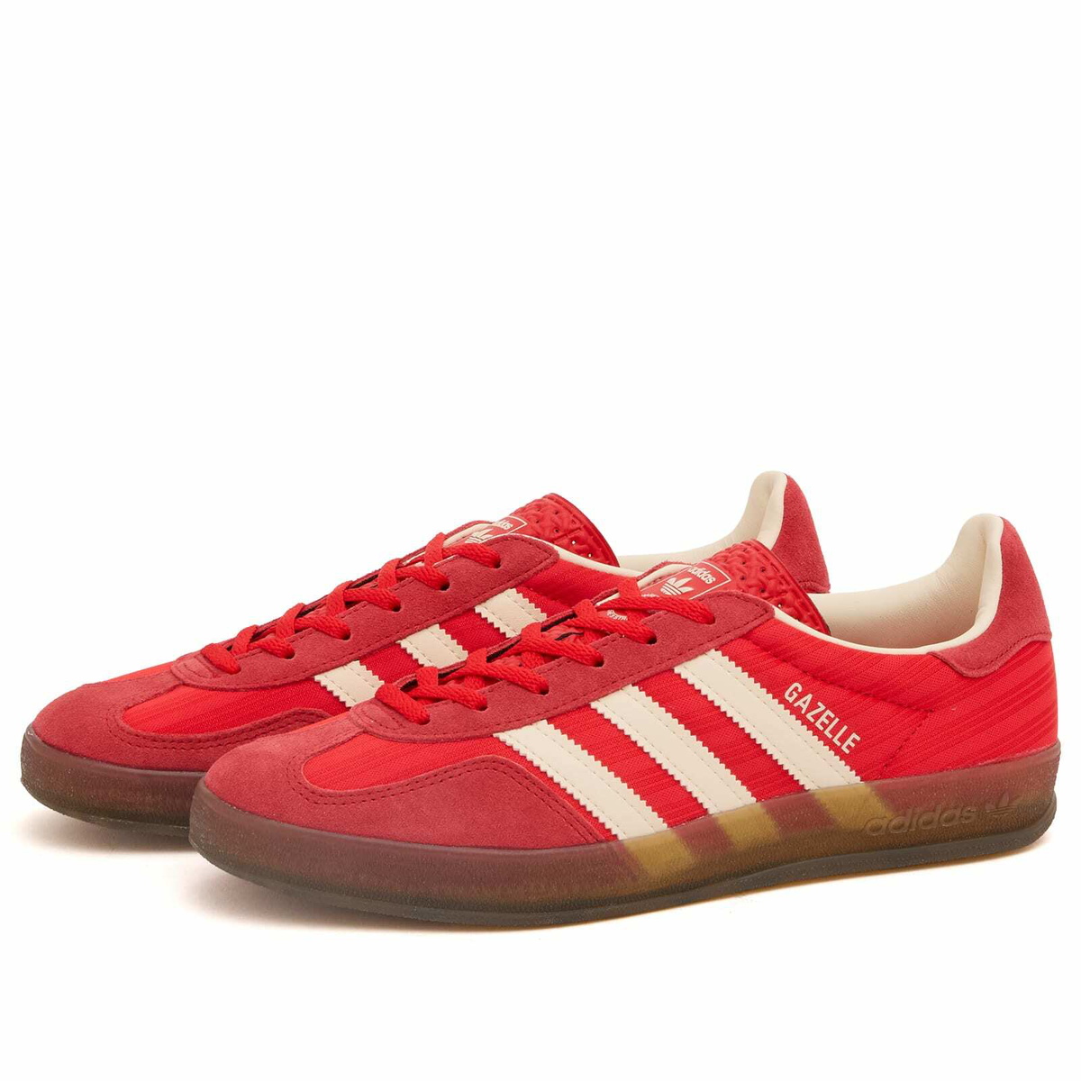 Adidas Gazelle Indoor Sneaker in Red/Better Scarlet/Cream