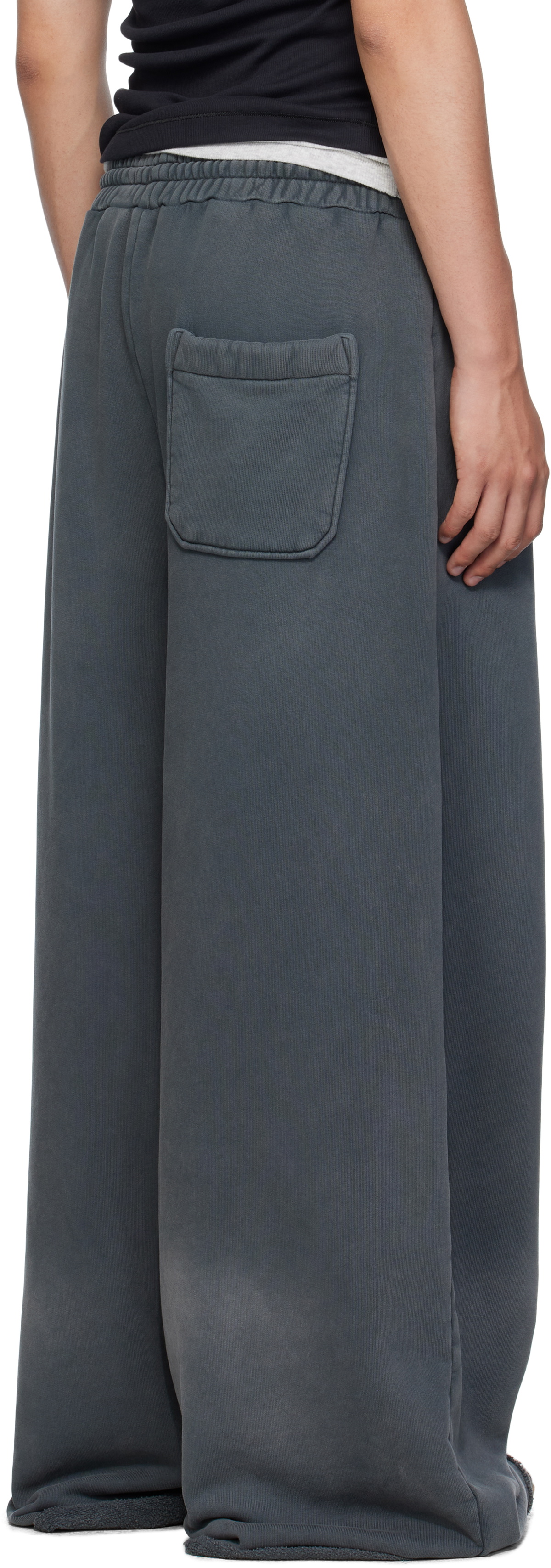 LU'U DAN Gray Raw-Cut Bontan Sweatpants