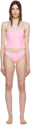 Frankies Bikinis SSENSE Exclusive Pink Peace & Enzo Bikini