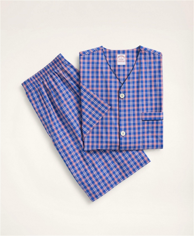 Photo: Brooks Brothers Men's Check Short Pajamas | Blue