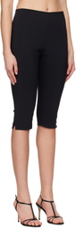 Róhe Black Capri Scuba Trousers
