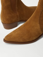 CELINE - Suede Chelsea Boots - Brown