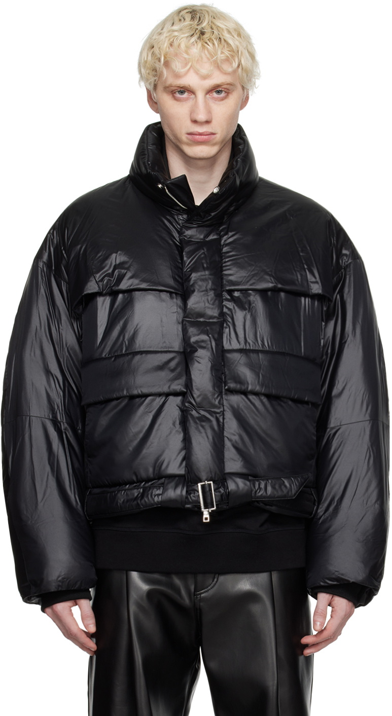 Wooyoungmi Black Belted Down Jacket Wooyoungmi