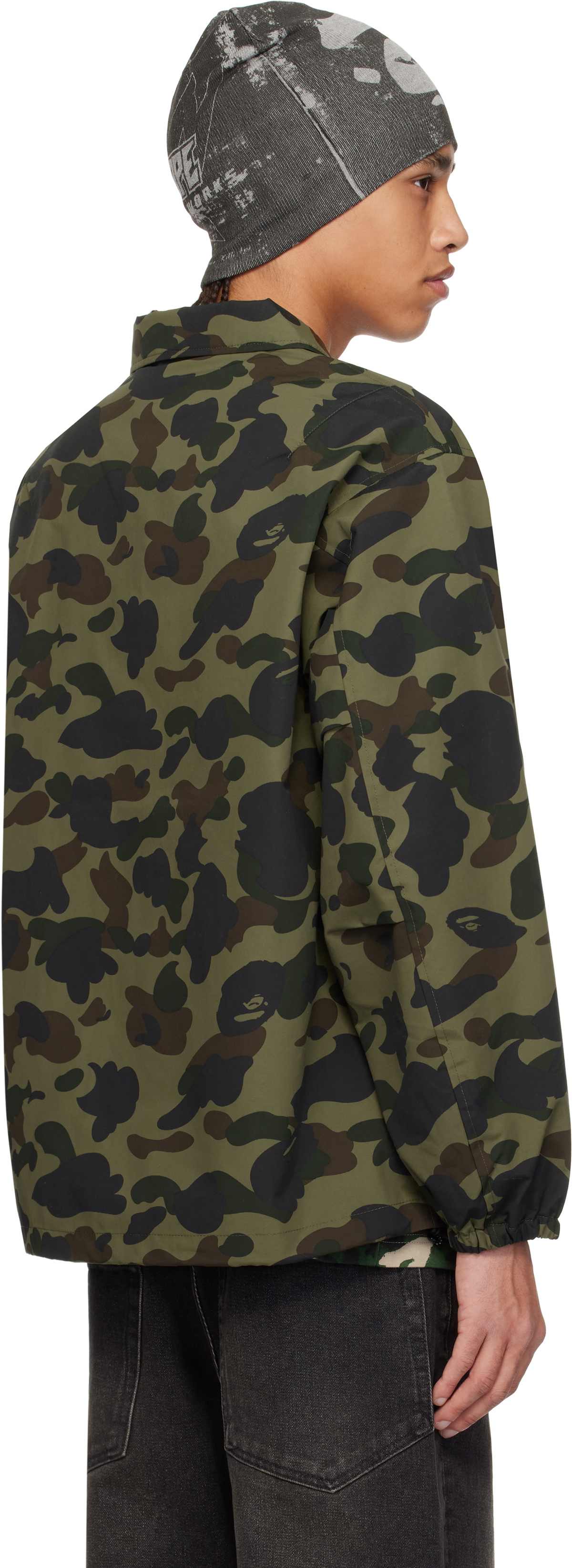 BAPE Green Gore-Tex Windstopper 1st Camo Coach Jacket A Bathing Ape