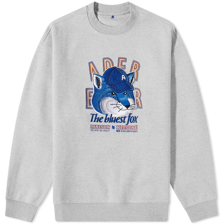 Photo: Maison Kitsuné X ADER error The Bluest Fox Crew Sweat