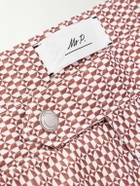 Mr P. - Straight-Leg Mid-Length Printed Swim Shorts - Brown