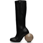 YUME YUME Black & Beige Ball Tall Boots