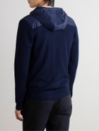Peter Millar - Holdridge Hybrid Slim-Fit Nylon-Trimmed Ribbed Wool Hooded Jacket - Blue