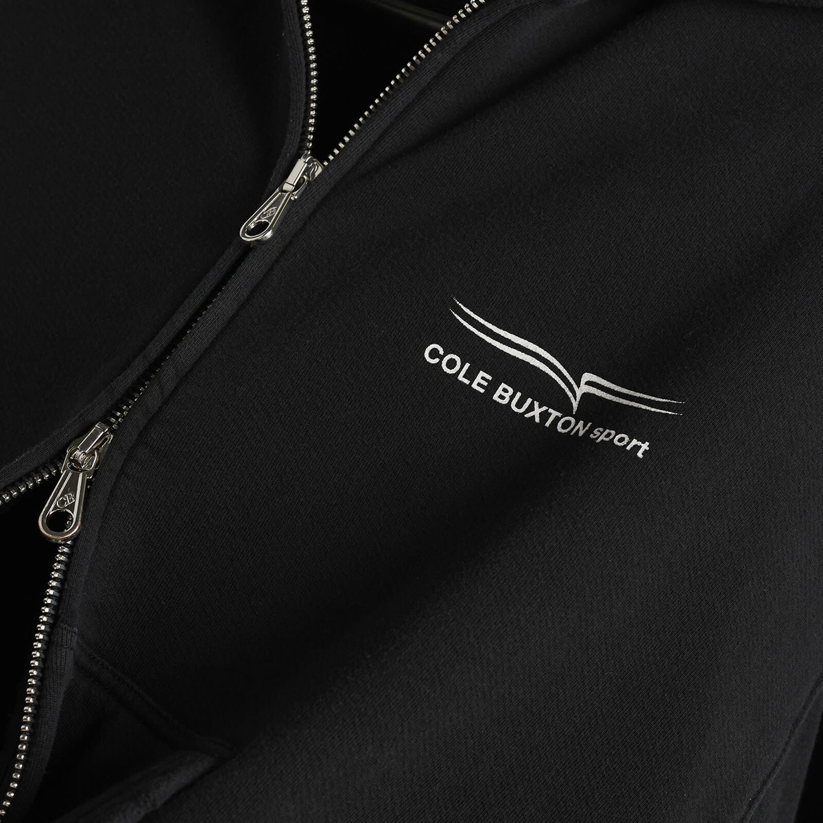 Cole Buxton Men's Sport Zipped Hoodie in Vintage Black