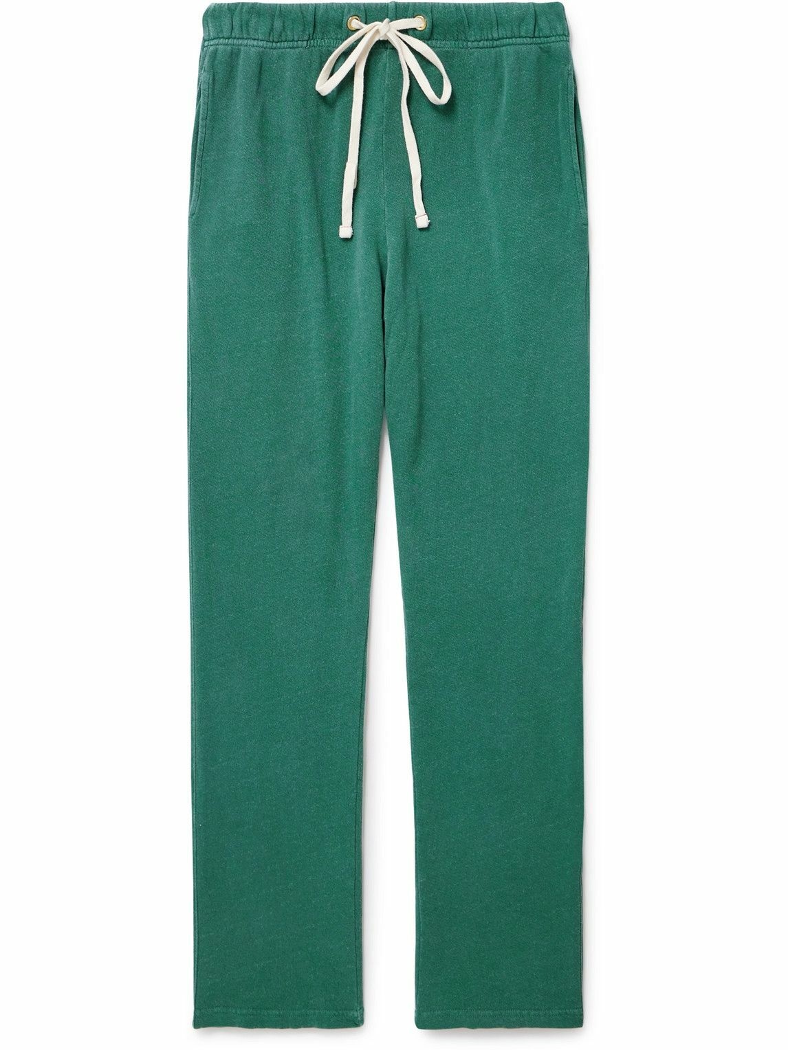Les Tien - Straight-Leg Garment-Dyed Cotton-Jersey Sweatpants - Green ...
