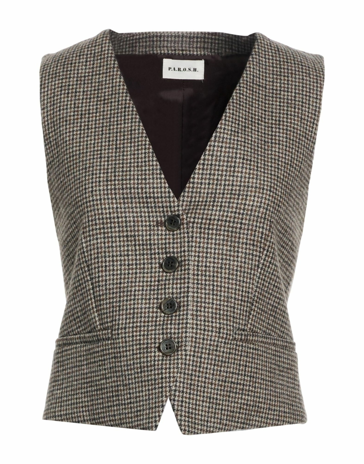 P. a.r. o.s. h. Womens Tailored Vest Taupe