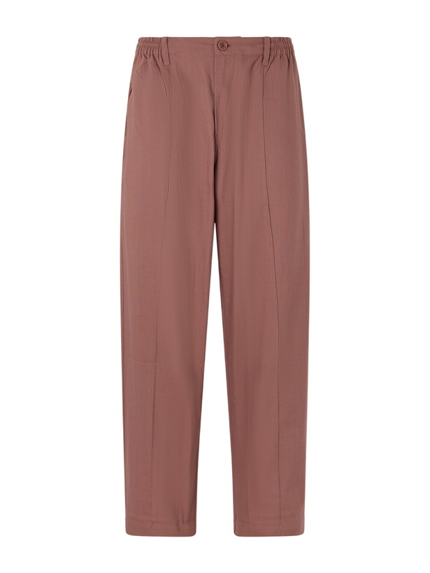 Photo: Kardo - Kedar Straight-Leg Cotton Trousers - Brown