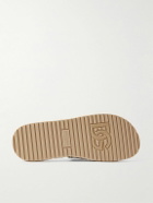 Dolce&Gabbana - Logo-Embroidered Canvas and Leather Espadrille Slides - Neutrals