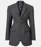 Wardrobe.NYC Peplum virgin wool blazer