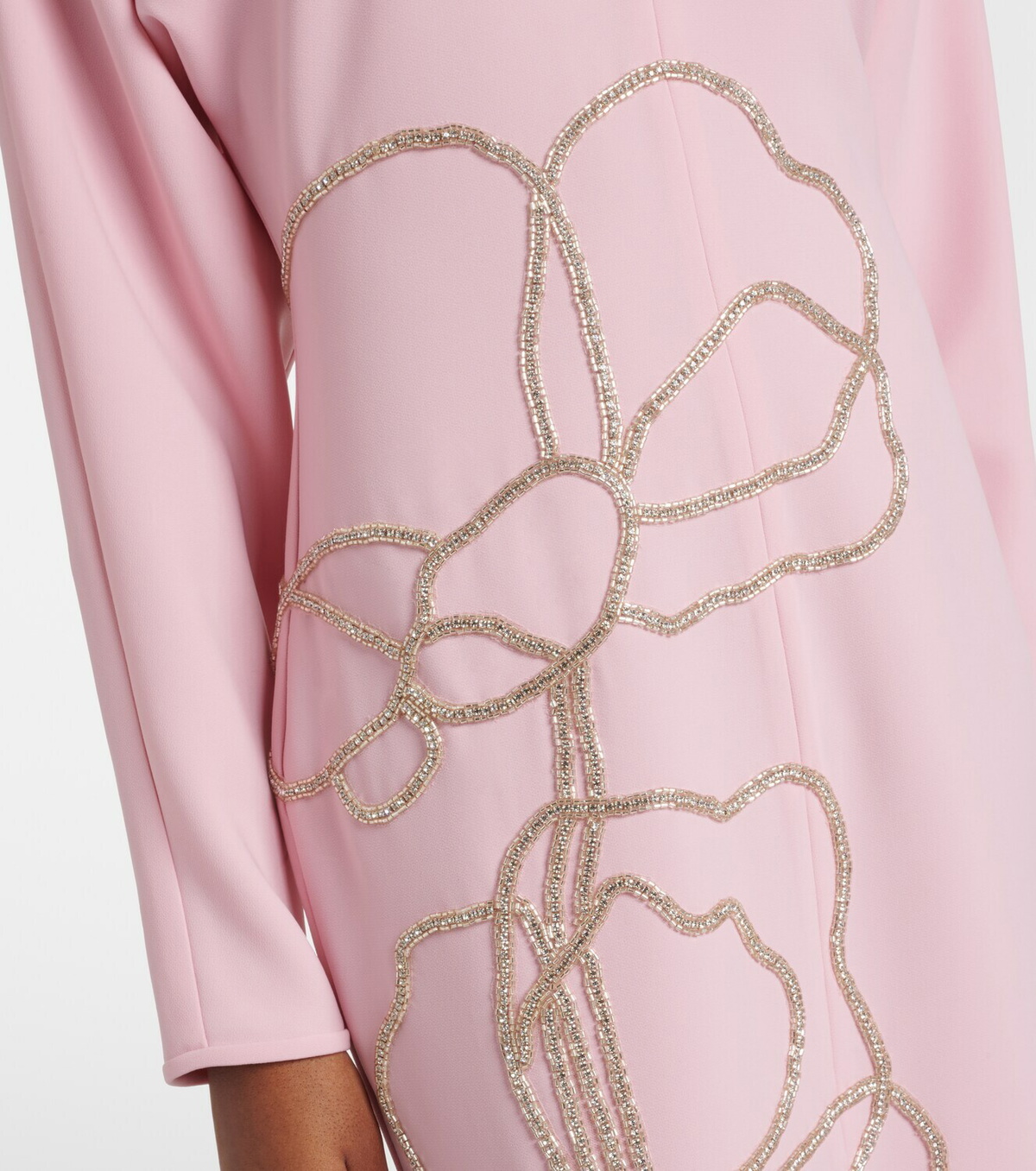 Costarellos Avenna embellished crêpe midi dress