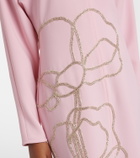 Costarellos Avenna embellished crêpe midi dress