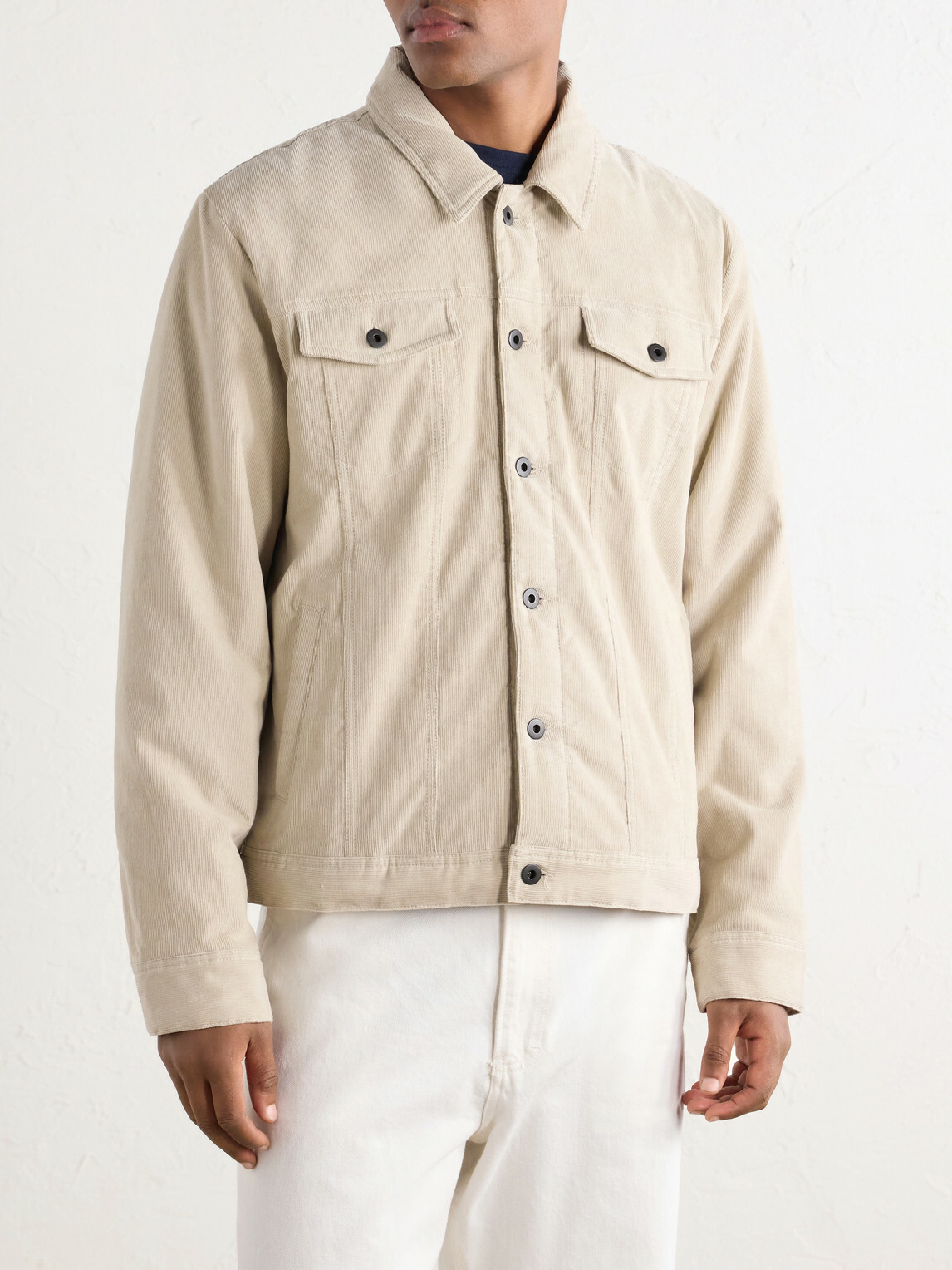 James Perse - Stretch-Cotton Corduroy Blouson Jacket - Neutrals