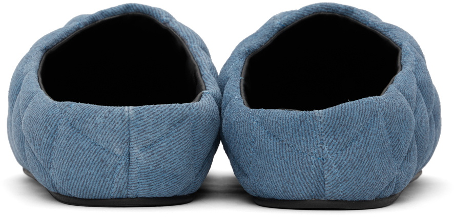 Abra Blue Quilted Slippers