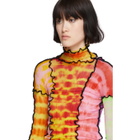 ASAI SSENSE Exclusive Orange and Pink Patchwork Tie-Dye Turtleneck