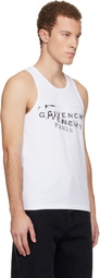 Givenchy White 'GIVENCHY' Stamp Print Tank Top