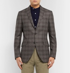 Etro - Grey Slim-Fit Checked Wool Blazer - Gray