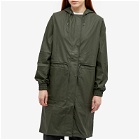 Rains Women's String W Parka Jacket in Green