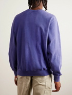 thisisneverthat - TSNT Distressed Logo-Print Cotton-Jersey Sweatshirt - Purple