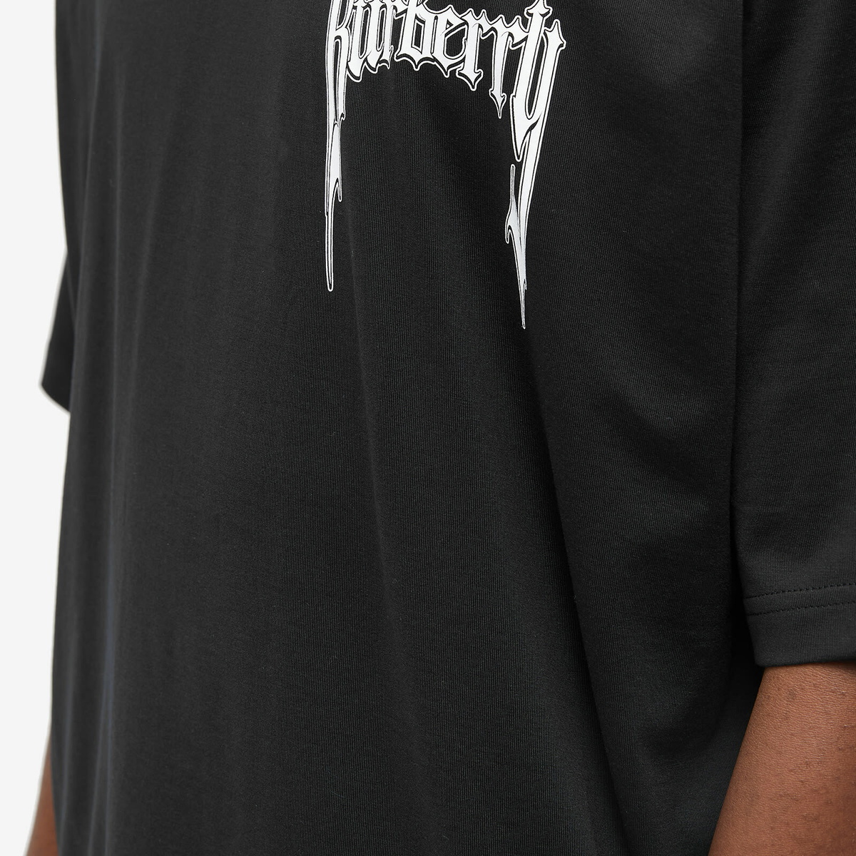 Burberry Men's Sici Artwork Logo T-Shirt in Black Burberry