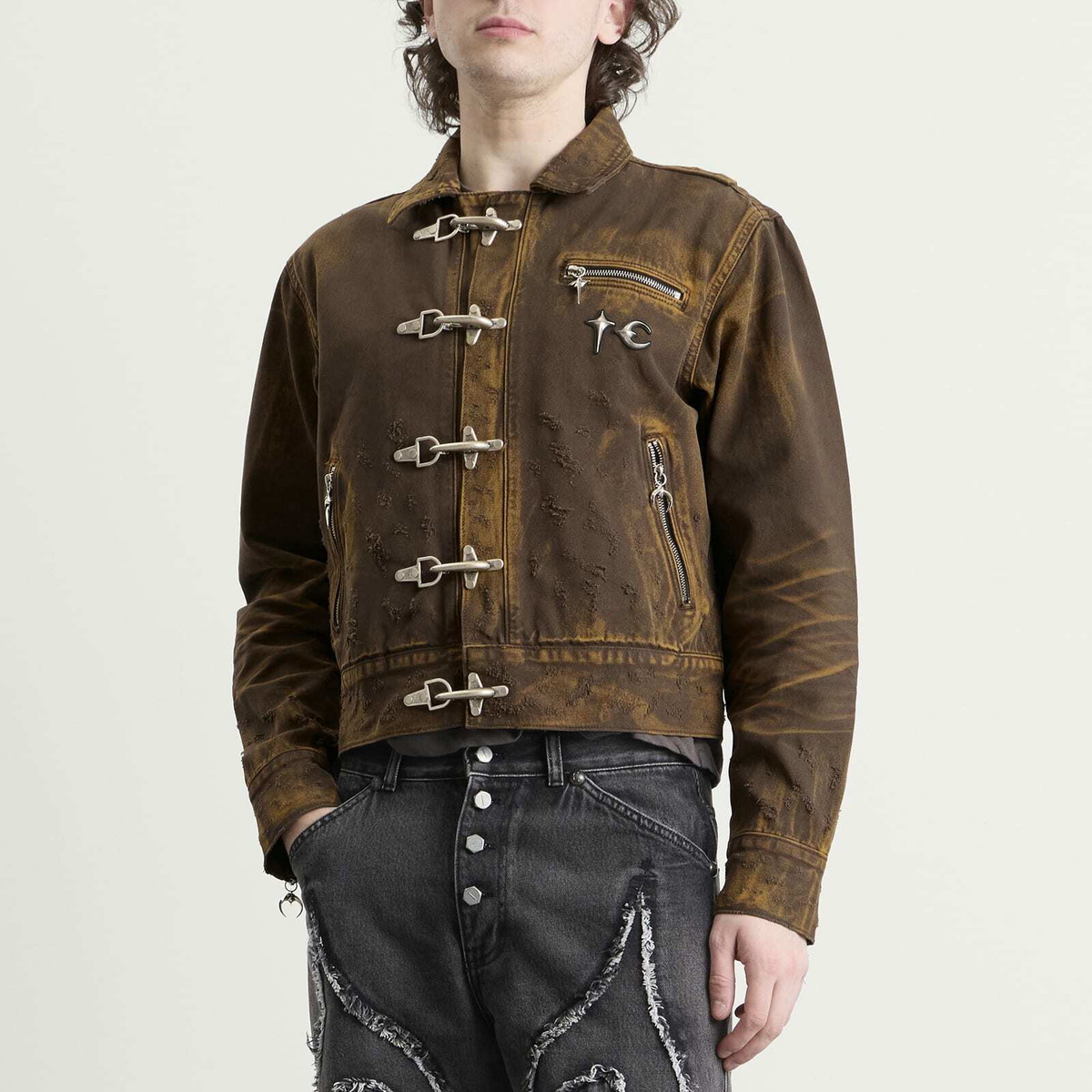 Thug Club Men's Cotton Jacket in Olive