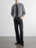 TOTEME - Striped Cotton-Poplin Shirt - Gray