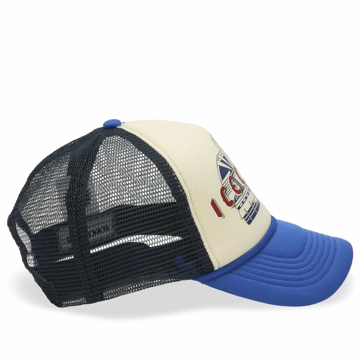 ICECREAM Men's Diner Trucker Cap in Ecru/Blue 