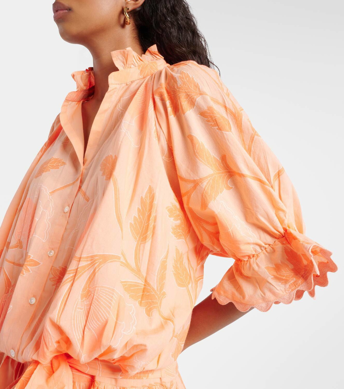 juliet dunn orange dress Embroidered cotton poplin maxi dress in orange - Juliet Dunn