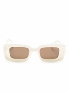 LOEWE EYEWEAR Neutral Chunky Anagram Rectangle-Frame Sunglasses