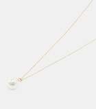 Mateo Dot 14kt gold necklace with diamond and pearl