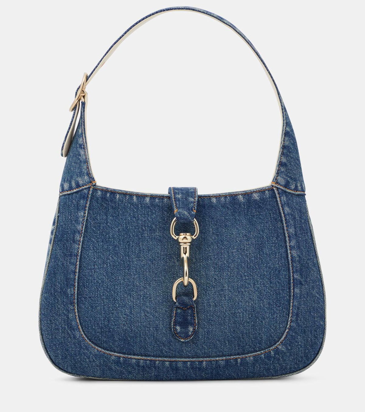 バッグ GUCCI Handbag Jackie mini denim GG Gucci - Mini Denim Jackie 1961 - Blue Denim - GHW – Bagista