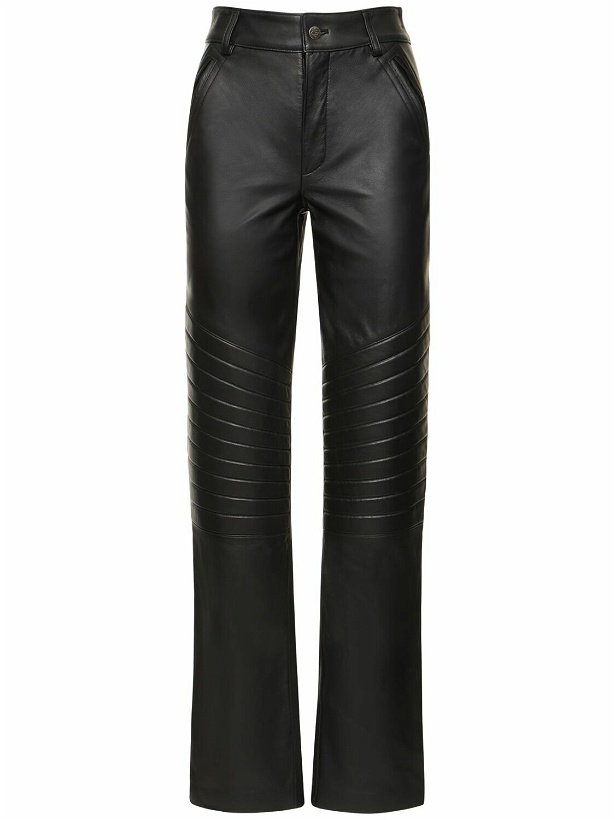 Photo: GIUSEPPE DI MORABITO - Leather Straight Pants