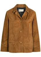 Tory Burch Panelled Suede Jacket Tan