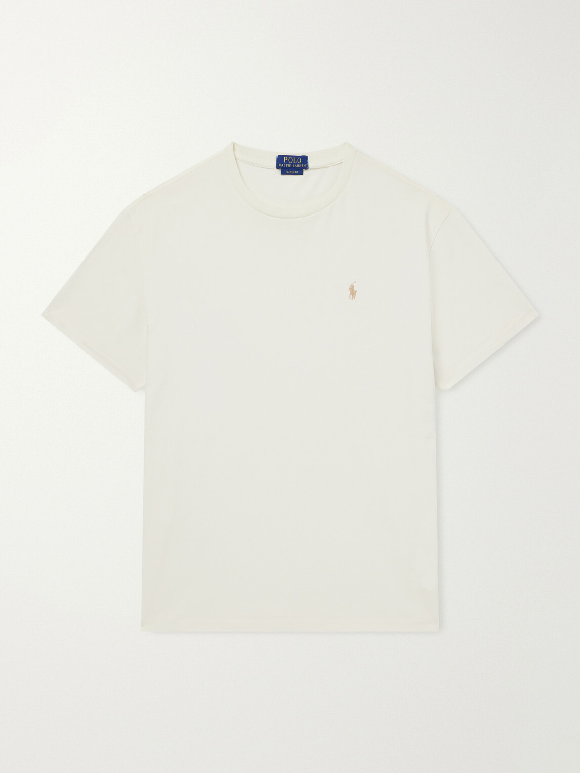Polo Ralph Lauren - Logo-Embroidered Cotton-Jersey T-Shirt - Neutrals