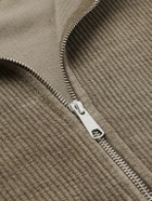 mfpen - Leisure Cotton Zip-Up Sweater - Brown