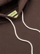 De Bonne Facture - Logo-Embroidered Cotton-Jersey Hoodie - Brown