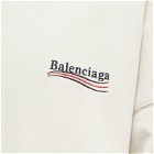 Balenciaga Men's Political Campaign Popover Hoodie in Light Beige/White