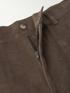 De Bonne Facture - Balloon Tapered Cotton-Twill Trousers - Brown
