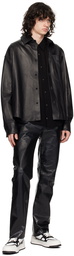 AMI Paris Black Spread Collar Shirt