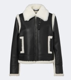 Loewe Shearling-trimmed leather jacket