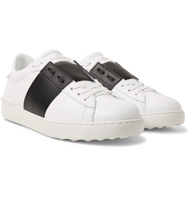 Photo: Valentino - Valentino Garavani Open Striped Leather Sneakers - Men - White